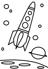 Раскраска ракета - рисунок №19