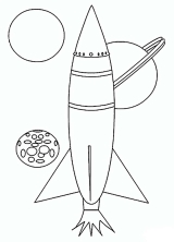 Раскраска ракета - рисунок №35