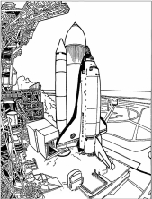 Раскраска ракета - рисунок №36