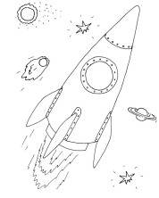 Раскраска ракета - рисунок №37