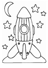 Раскраска ракета - рисунок №4