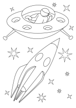 Раскраска ракета - рисунок №41
