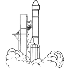 Раскраска ракета - рисунок №44