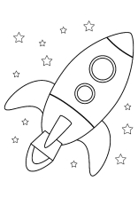 Раскраска ракета - рисунок №46