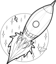 Раскраска ракета - рисунок №49