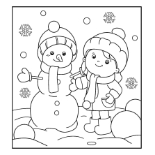Мальчик и снеговик