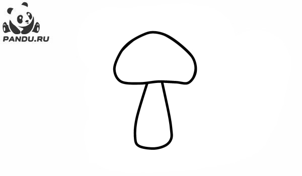 Раскраска Грибы. Простое изображение гриба