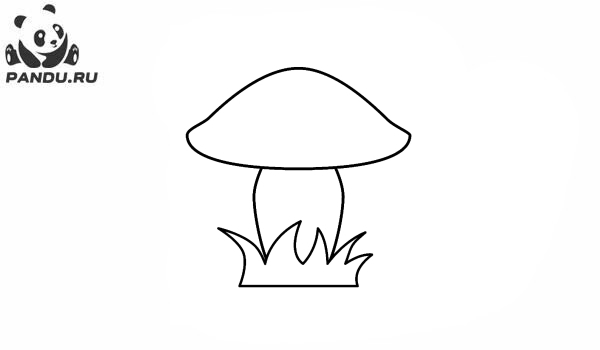 Раскраска Грибы. Картинка для раскрашивания гриб