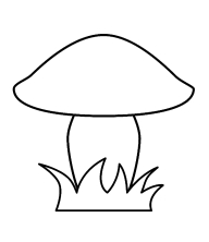 Картинка для раскрашивания гриб