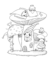Сказочные грибы и гномы