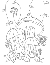 Антистресс картинка с грибами