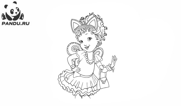 Раскраска Изысканная Нэнси Клэнси. Модная Нэнси Клэнси с кошачьими ушками