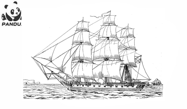 Раскраска Корабли. Раскраска корабль - рисунок №12