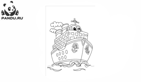 Раскраска Корабли. Раскраска корабль - рисунок №3