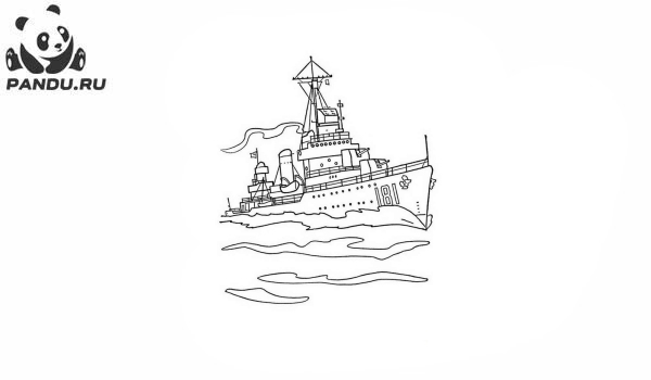 Раскраска Корабли. Раскраска корабль - рисунок №30