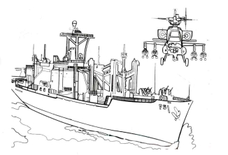 Раскраска корабль - рисунок №11