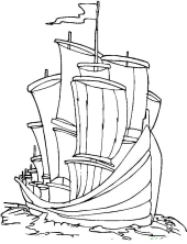Раскраска корабль - рисунок №13