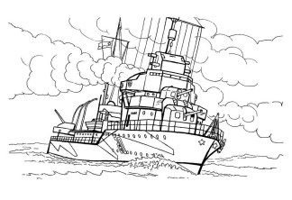 Раскраска корабль - рисунок №18
