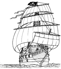 Раскраска корабль - рисунок №19