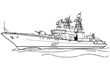 Раскраска корабль - рисунок №26