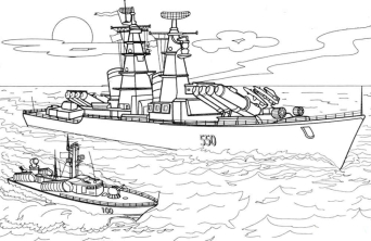 Раскраска корабль - рисунок №27