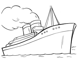 Раскраска корабль - рисунок №7