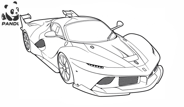 Раскраска Машинки. Ferrari FXX