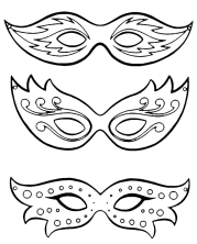 Новогодние маски раскраска - рисунок №16