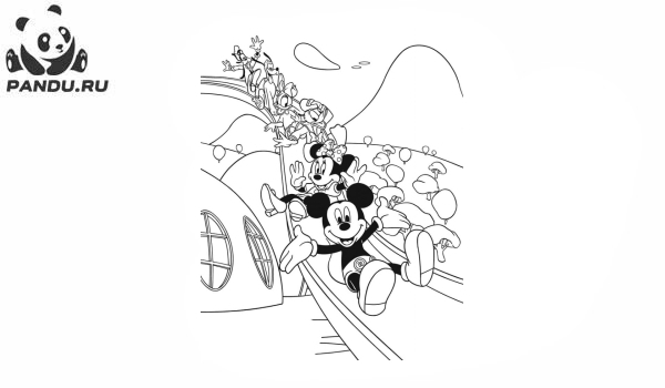 Раскраска Микки Маус и его друзья. Микки Маус и его друзья