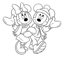Микки Маус и Минни гуляют