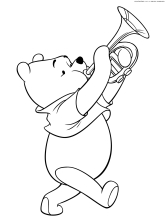 Винни играет на трубе