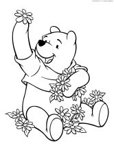 Медвежонок и цветы