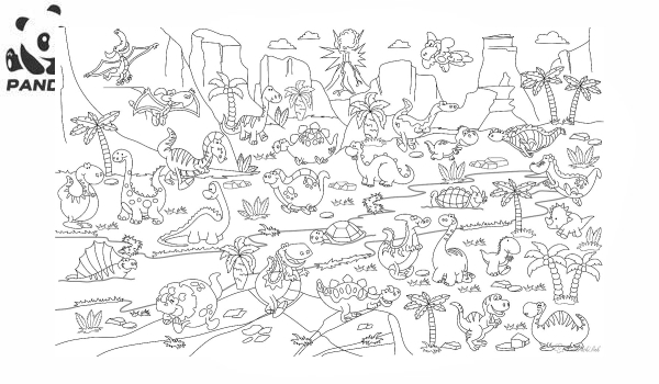 Раскраска Перекресток в джунглях. Раскраска джунгли - рисунок №37
