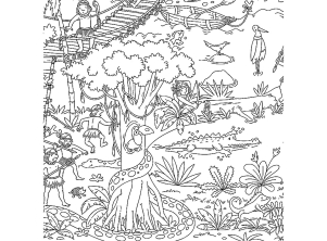 Раскраска джунгли - рисунок №11
