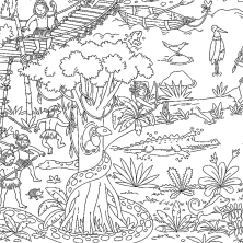 Раскраска джунгли - рисунок №12