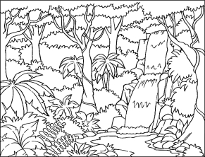 Раскраска джунгли - рисунок №34