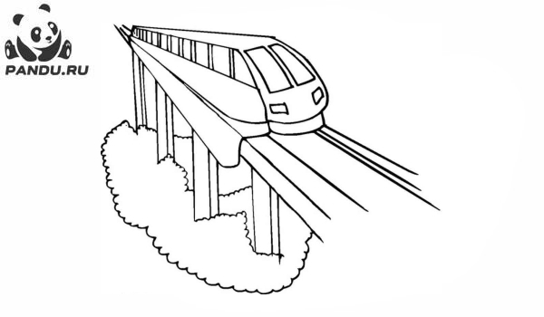 Раскраска Поезда. Раскраска поезд - рисунок №11