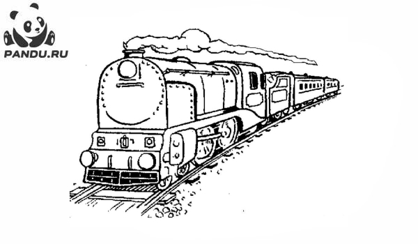 Раскраска Поезда. Раскраска поезд - рисунок №13