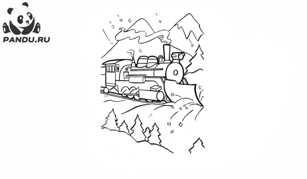 Раскраска Поезда. Раскраска поезд - рисунок №15