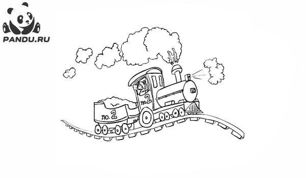 Раскраска Поезда. Раскраска поезд - рисунок №17