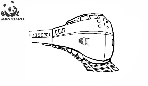 Раскраска Поезда. Раскраска поезд - рисунок №19