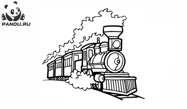 Раскраска Поезда. Раскраска поезд - рисунок №24