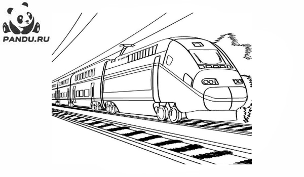 Раскраска Поезда. Раскраска поезд - рисунок №26