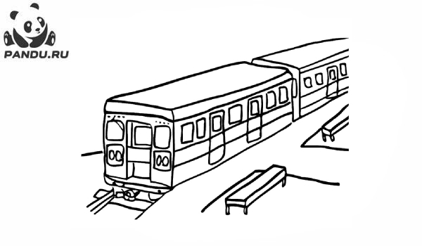 Раскраска Поезда. Раскраска поезд - рисунок №3
