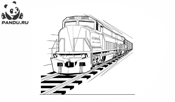 Раскраска Поезда. Раскраска поезд - рисунок №33