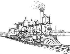 Раскраска поезд - рисунок №10