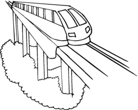 Раскраска поезд - рисунок №11