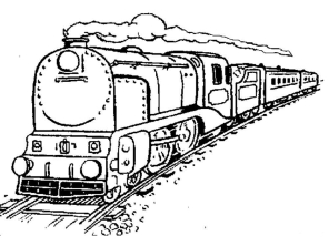Раскраска поезд - рисунок №13