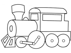 Раскраска поезд - рисунок №16