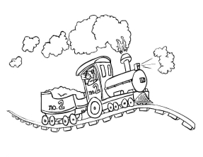 Раскраска поезд - рисунок №17